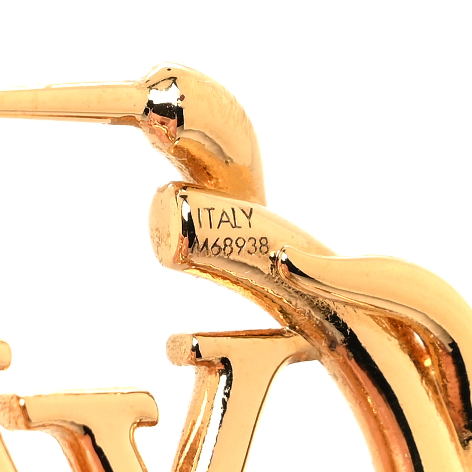 Louis Vuitton Garden Louise Hoop Earrings Gold 4 of 5
