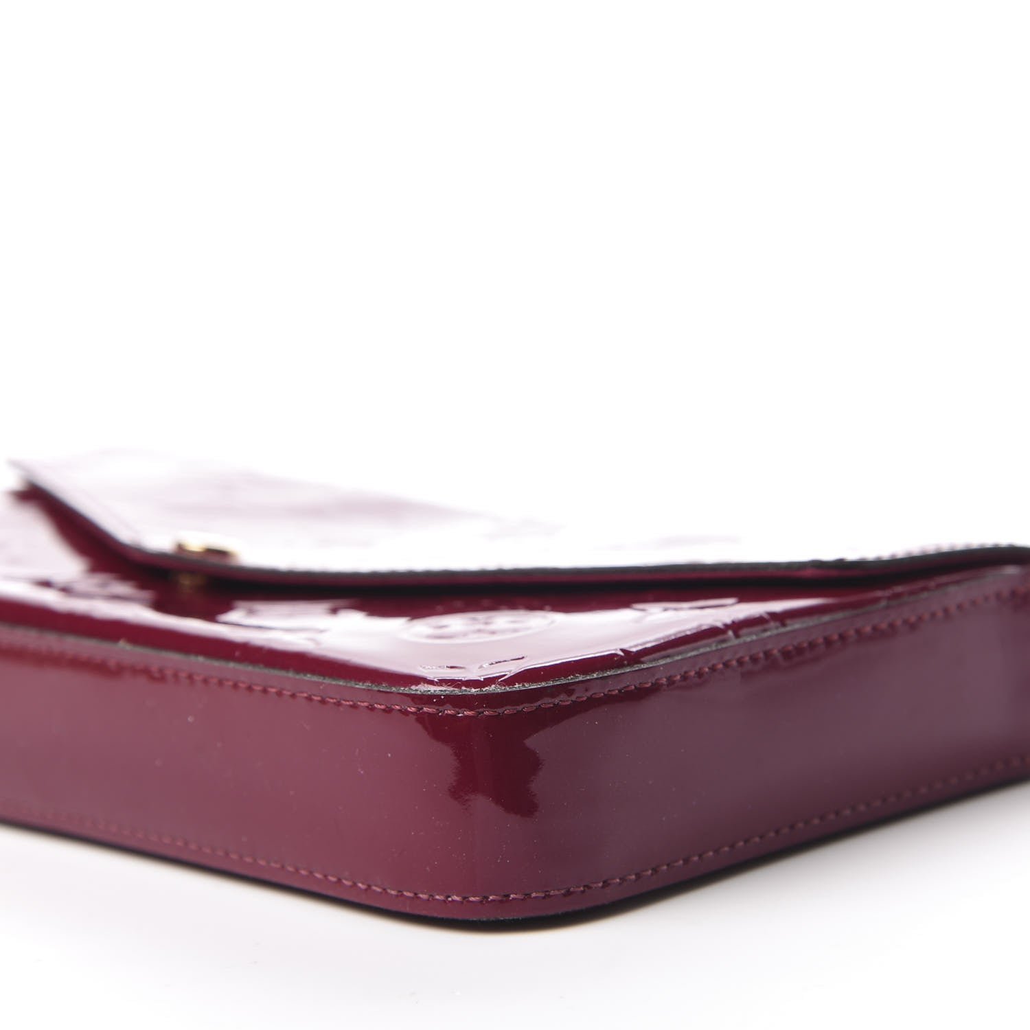 Louis Vuitton Vernis Felicie Chain Wallet Magenta 7 of 10