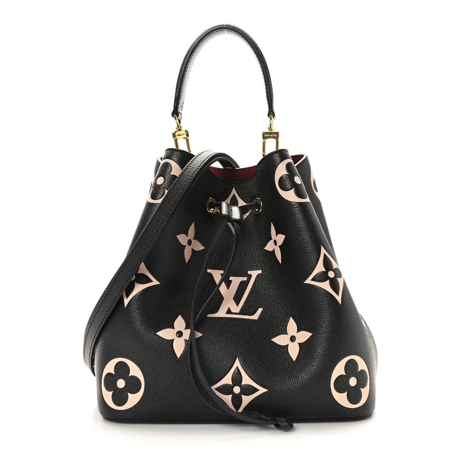 Louis Vuitton Empreinte Monogram Giant Neonoe MM Black Beige 1 of 11
