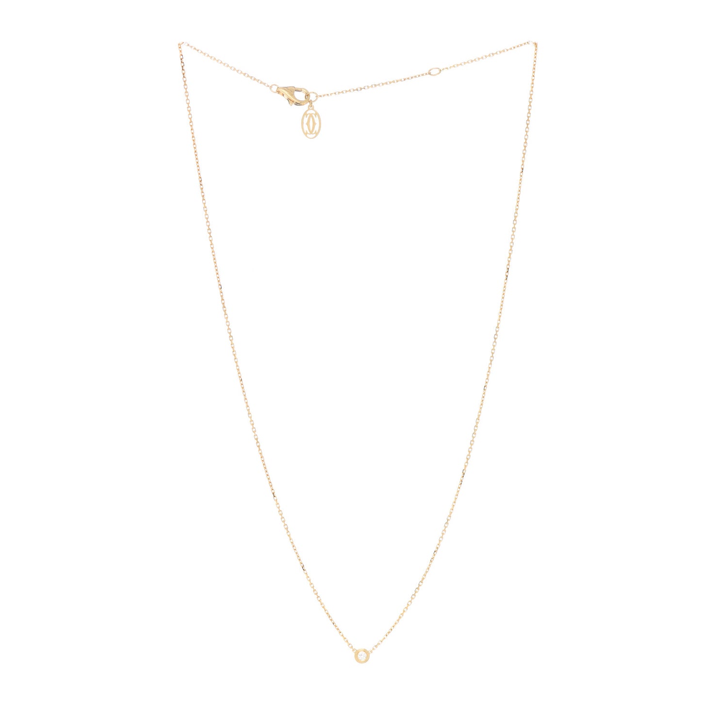 18K Yellow Gold Diamond XS D'Amour Pendant Necklace