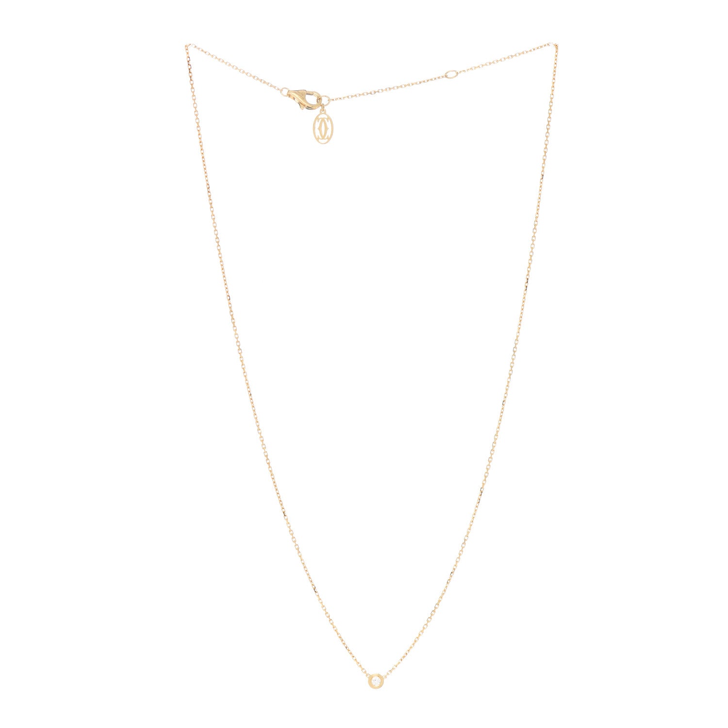 Cartier 18K Yellow Gold Diamond XS D'Amour Pendant Necklace 3 of 4