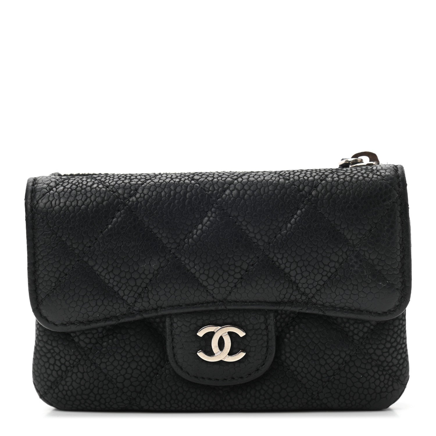 Chanel Iridescent Caviar Quilted Coin Purse Black 1 of 8