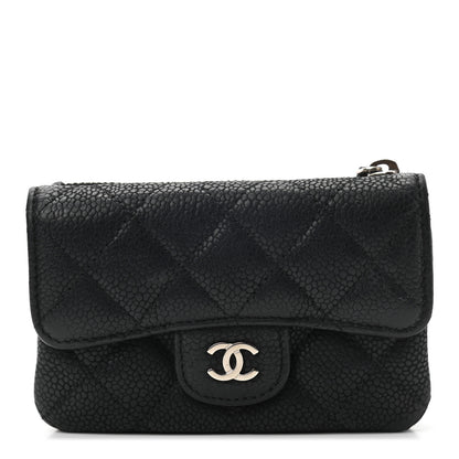 Chanel Iridescent Caviar Quilted Coin Purse Black 1 of 8