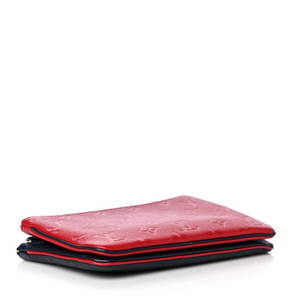 Louis Vuitton Empreinte Double Zip Pochette Marine Rouge 4 of 11