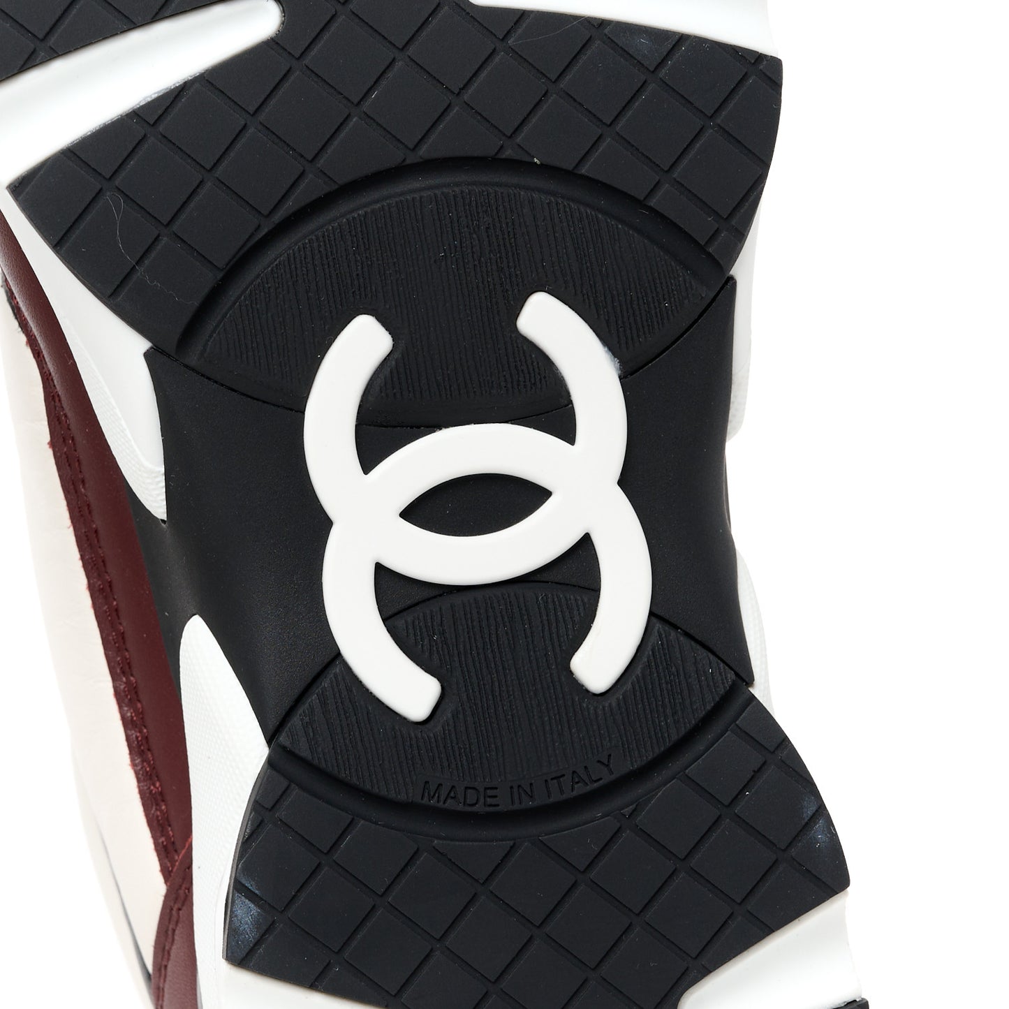 Calfskin CC Sneakers 37.5 Brown White Black