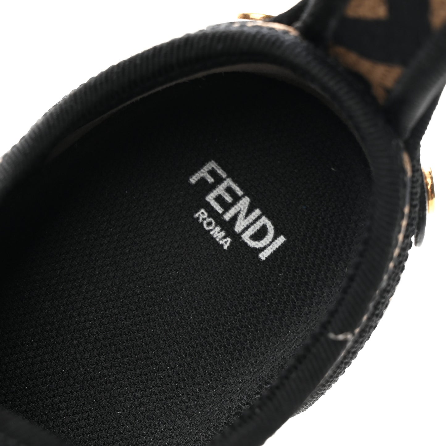 Fabric FF Micro-Perforated Rise Low Top Sneakers 36 Tobacco Black