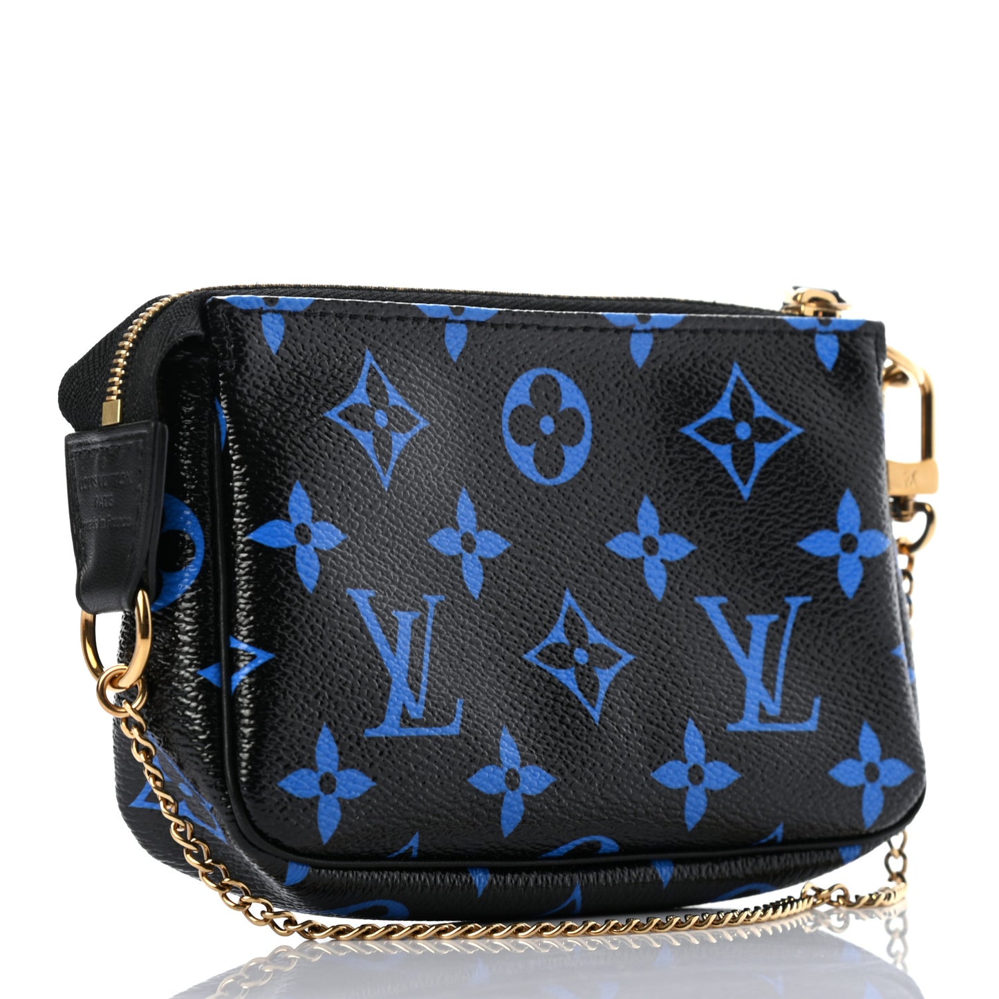 Colored Monogram Mini Pochette Accessories Blue Black