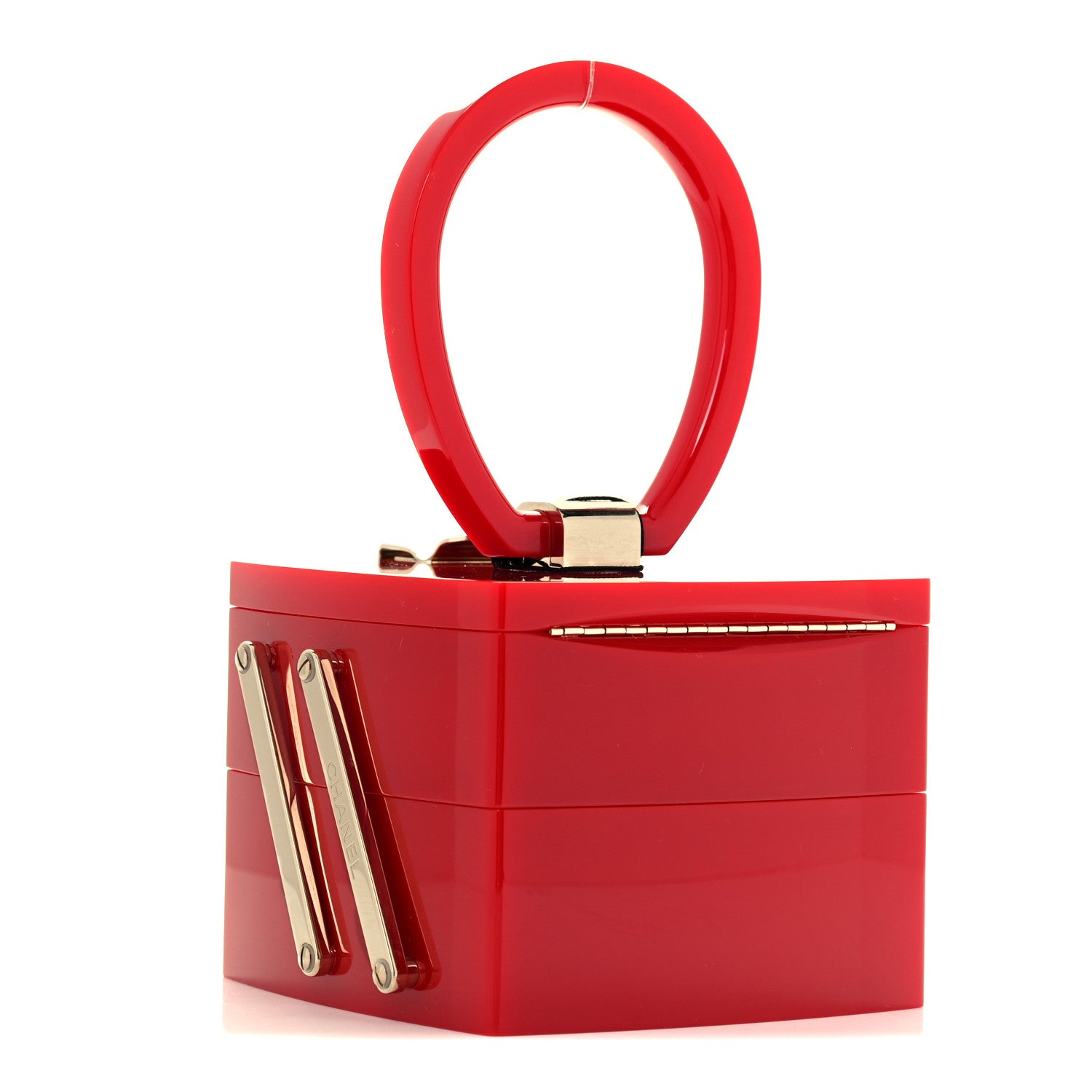 Chanel Plexiglass Evening in L'Atelier Minaudiere Jewelry Box Red 2 of 12