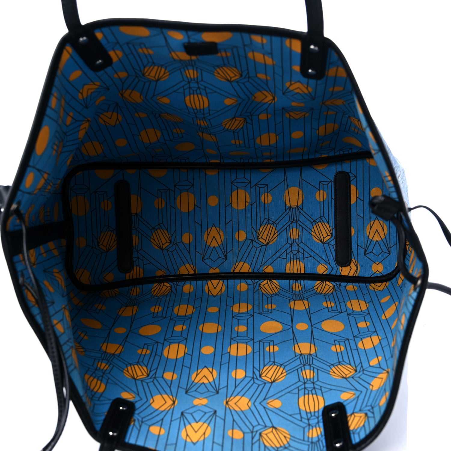 MCM Visetos Large Project Reversible Shopper Tote Munich Blue 6 of 15