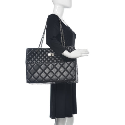 Chanel Aged Calfskin Reissue 2.55 Tote Black 2 of 9