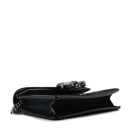 Gucci Suede Super Mini Dionysus Shoulder Bag Black 3 of 8