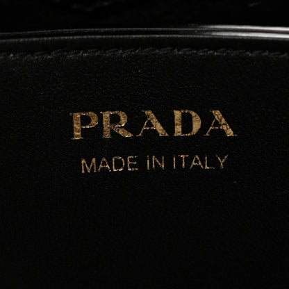 Prada Paglia Saffiano Medium Panier Bucket Bag Naturale Black 6 of 9
