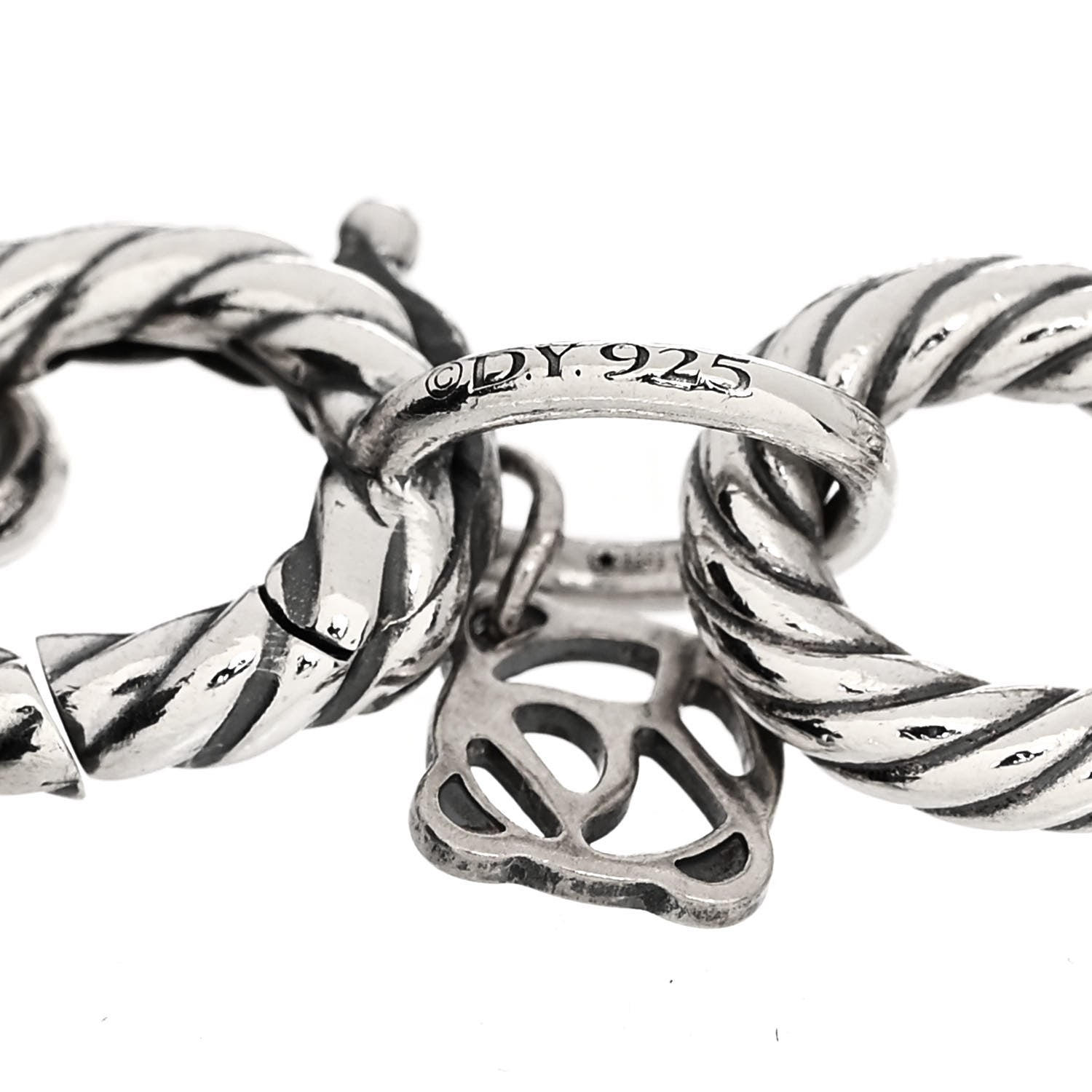 David Yurman Sterling Silver 10mm Medium Oval Link Bracelet 3 of 3