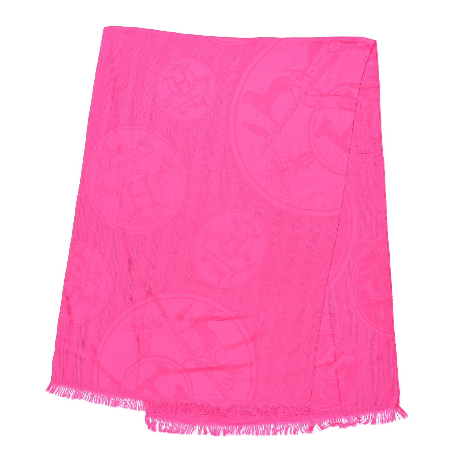 Hermes Cashmere Silk New Libris Stole Rose Indien 3 of 5