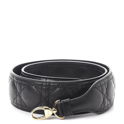 Christian Dior Lambskin Cannage Shoulder Strap Black 1 of 4