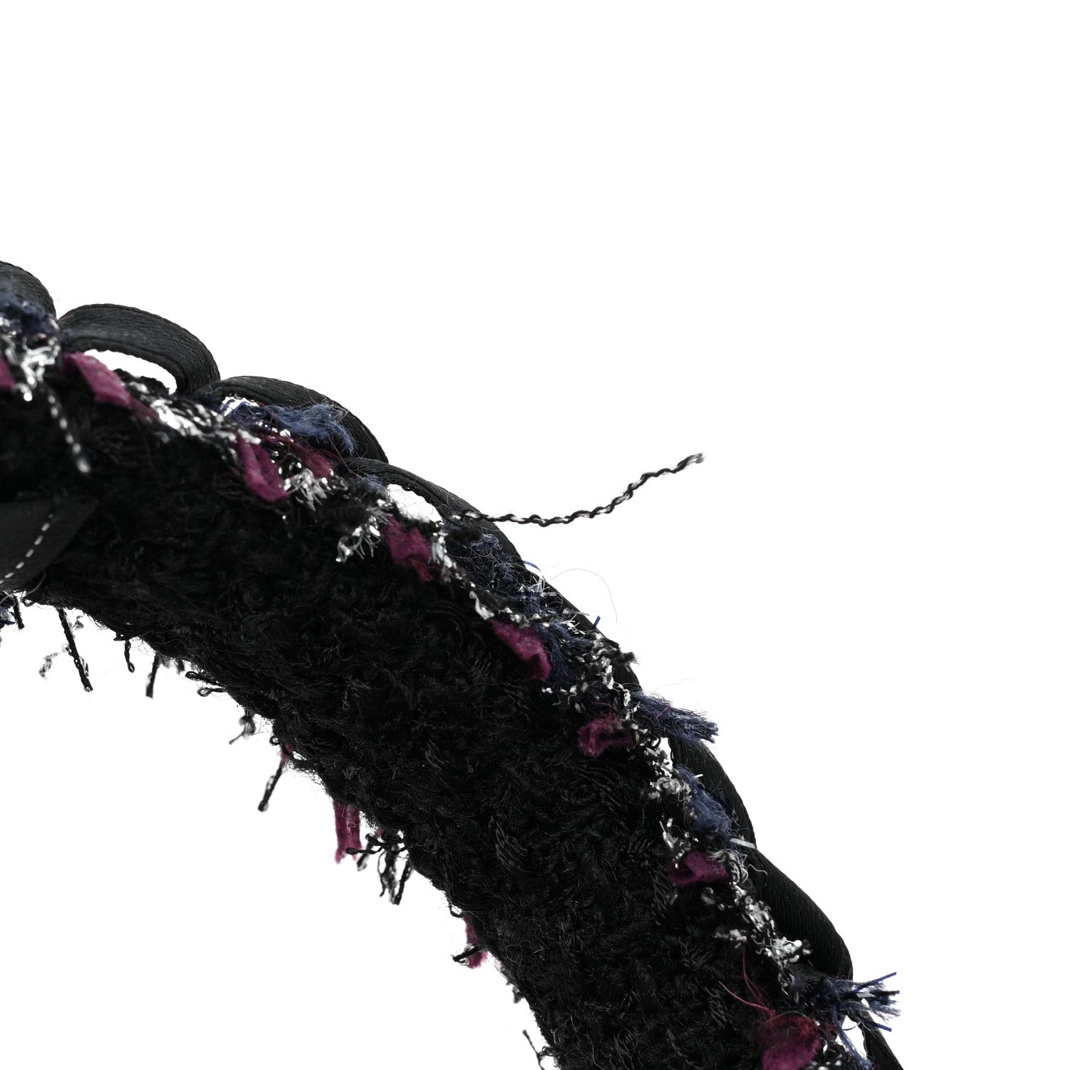 Chanel Rabbit Fur Tweed CC Earmuffs Black 6 of 6