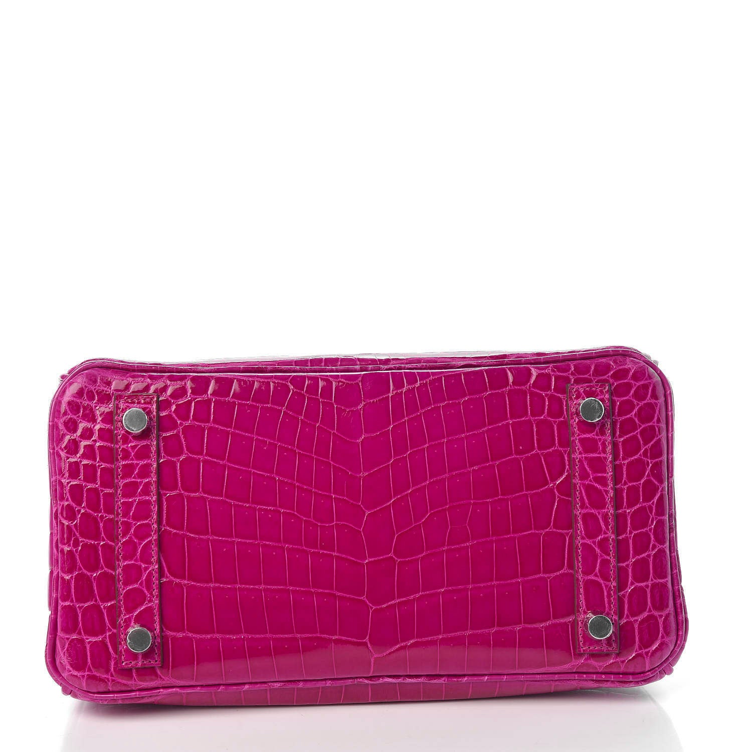 Hermes Shiny Niloticus Crocodile Birkin 25 Rose Scheherazade 6 of 29