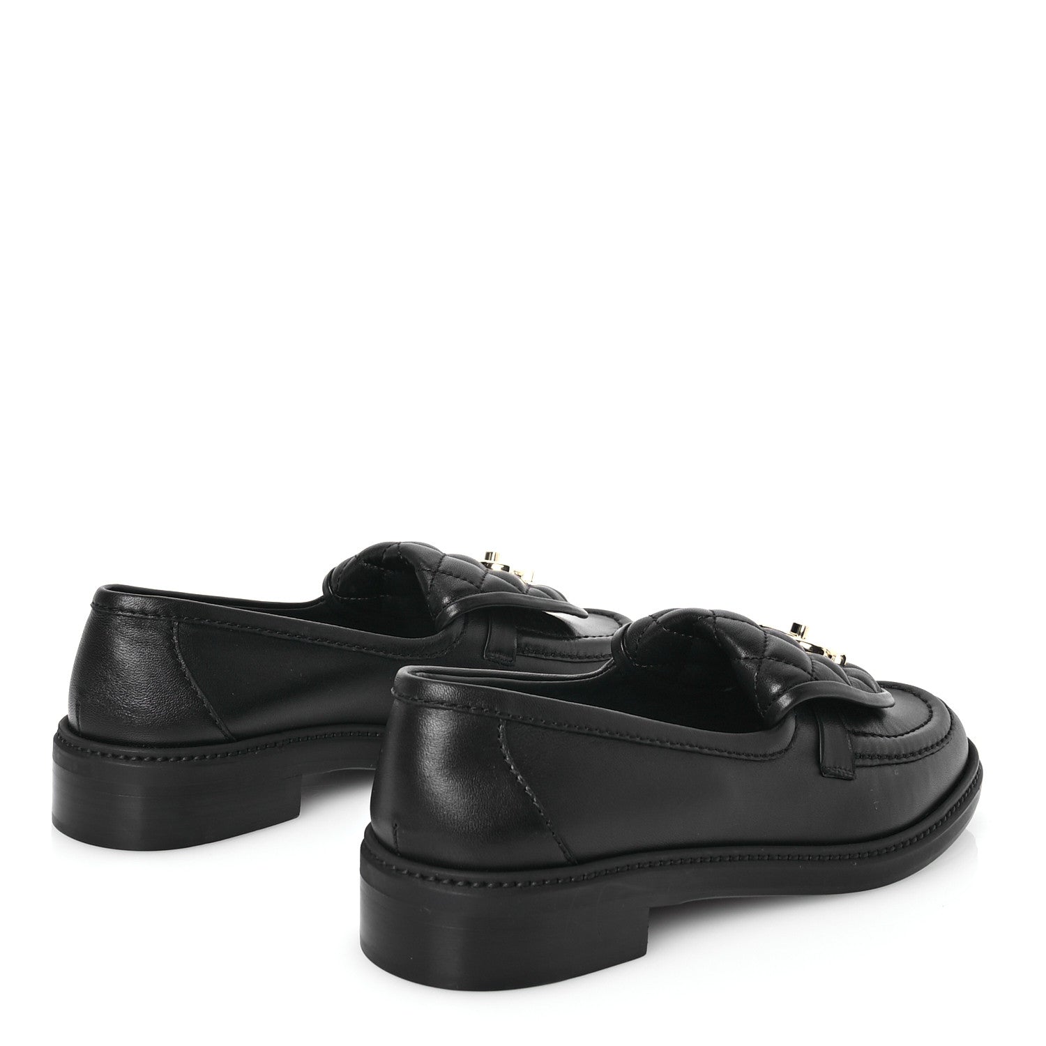 Chanel Lambskin Quilted CC Turnlock Loafers 40 Black 4 of 9