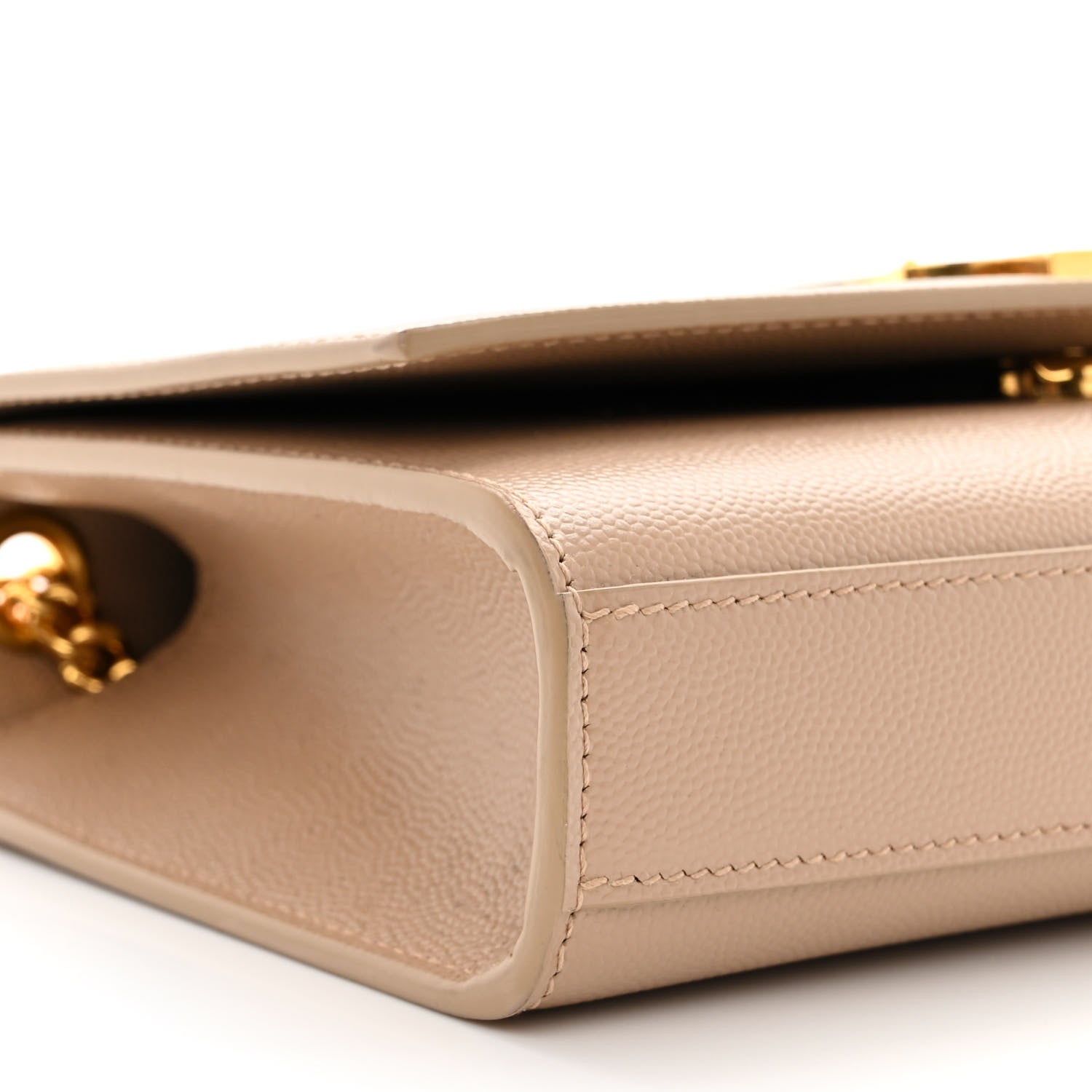 Saint Laurent Grain De Poudre Small Monogram Kate Satchel Dark Beige 9 of 11