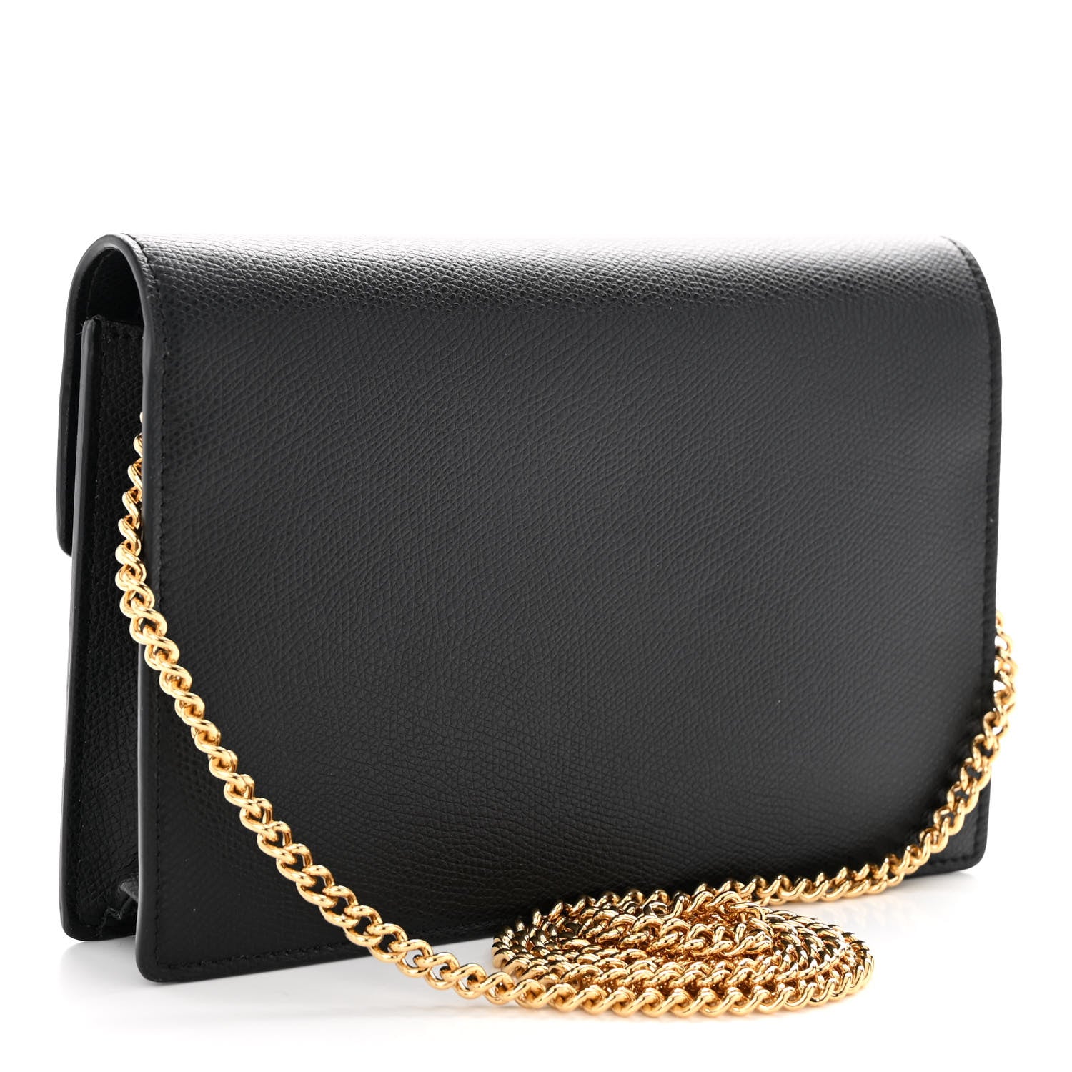 Fendi Vitello Cruise F is Fendi Medium Envelope Wallet on Chain Black 3 of 8