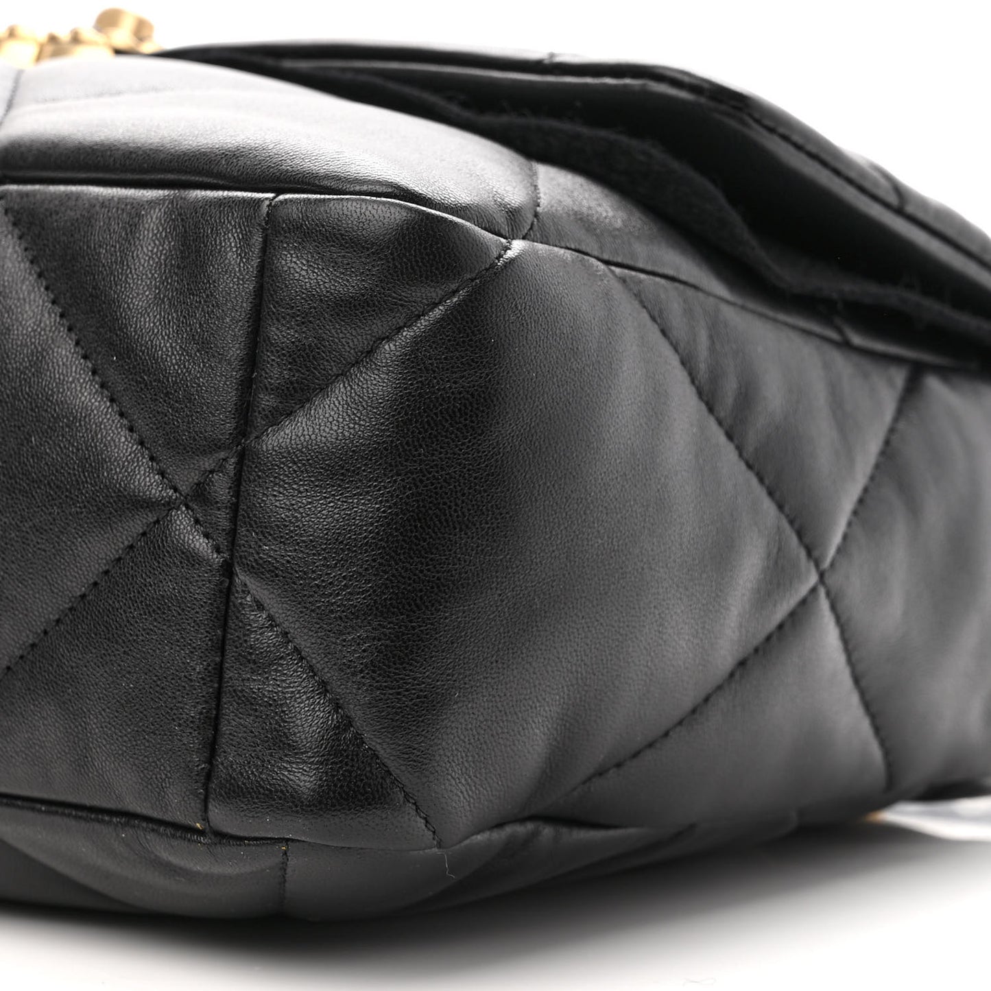 Lambskin Quilted Large Chanel 19 Flap Black