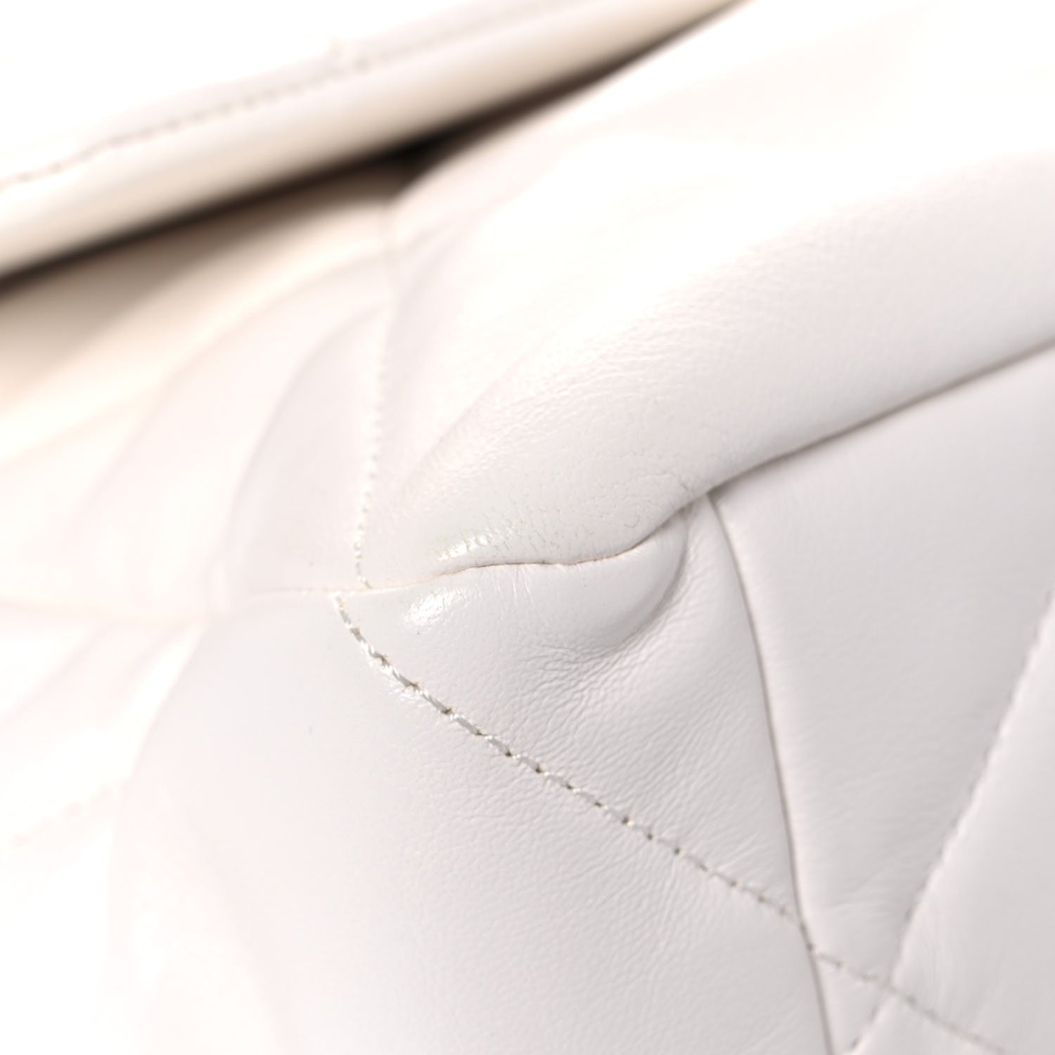 Chanel Lambskin Quilted Large Chanel 19 Flap White 8 of 13