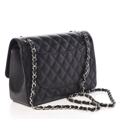 Chanel Caviar Quilted Jumbo Double Flap Black 3 of 11