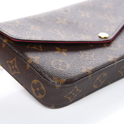 Louis Vuitton Monogram Pochette Felicie Chain Wallet Fuchsia 8 of 10