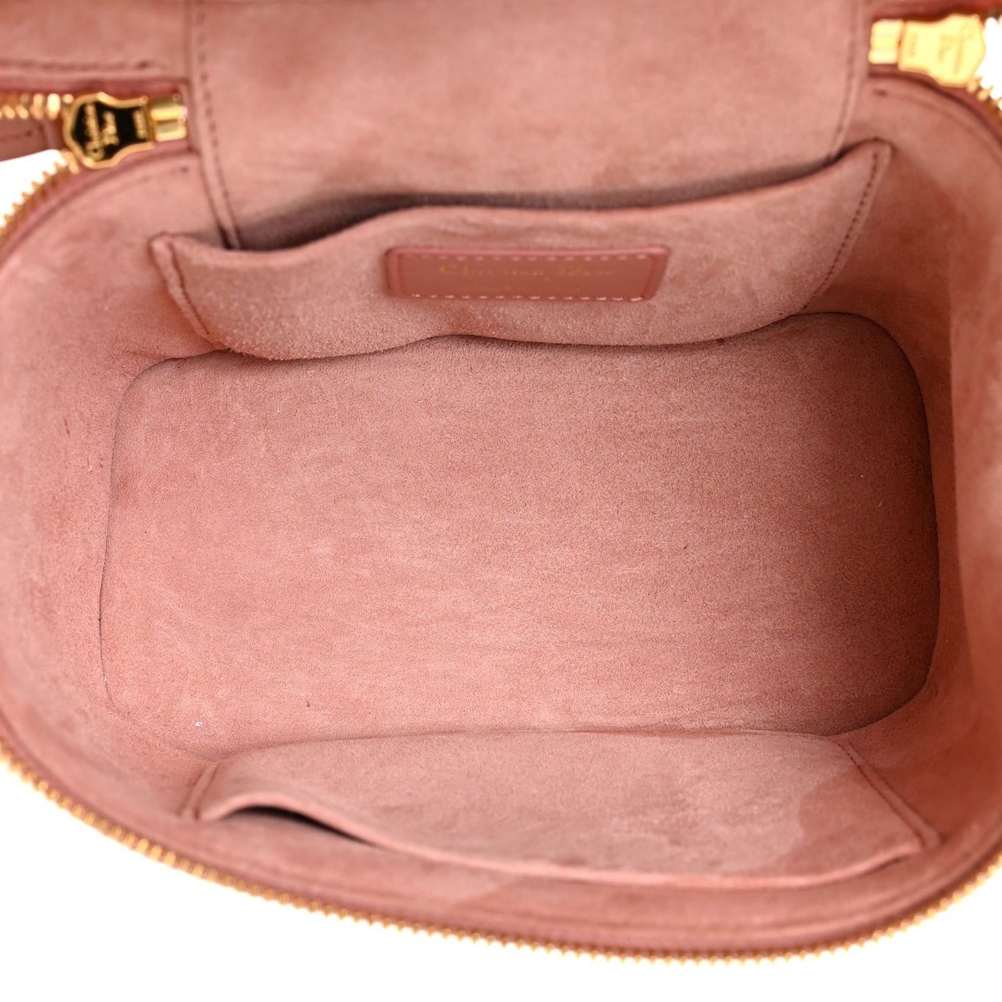 Lambskin Cannage Small Diortravel Vanity Case Pink