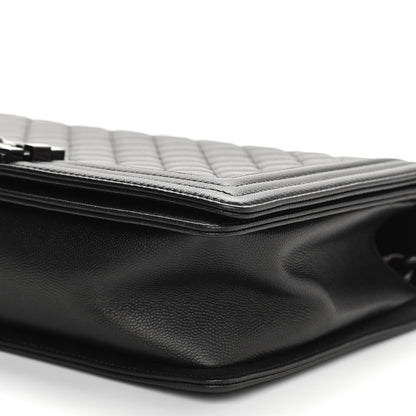 Chanel Caviar Quilted New Medium Boy Flap So Black 9 of 9