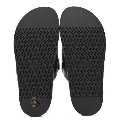 Hermes Calfskin Womens Chypre Sandals 38 Black 5 of 9