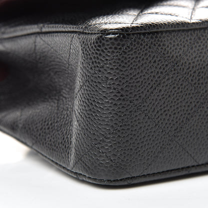 Chanel Caviar Quilted Medium Double Flap Black 9 of 10