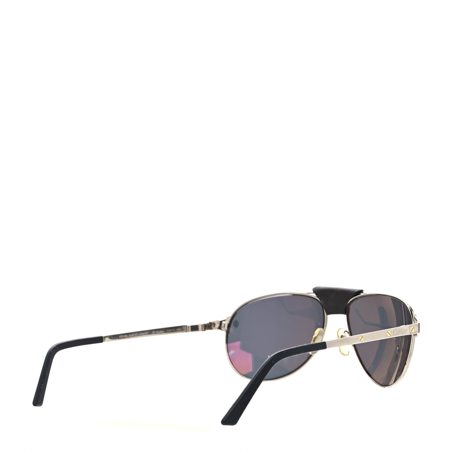 Santos Dumont Aviator Sunglasses Silver
