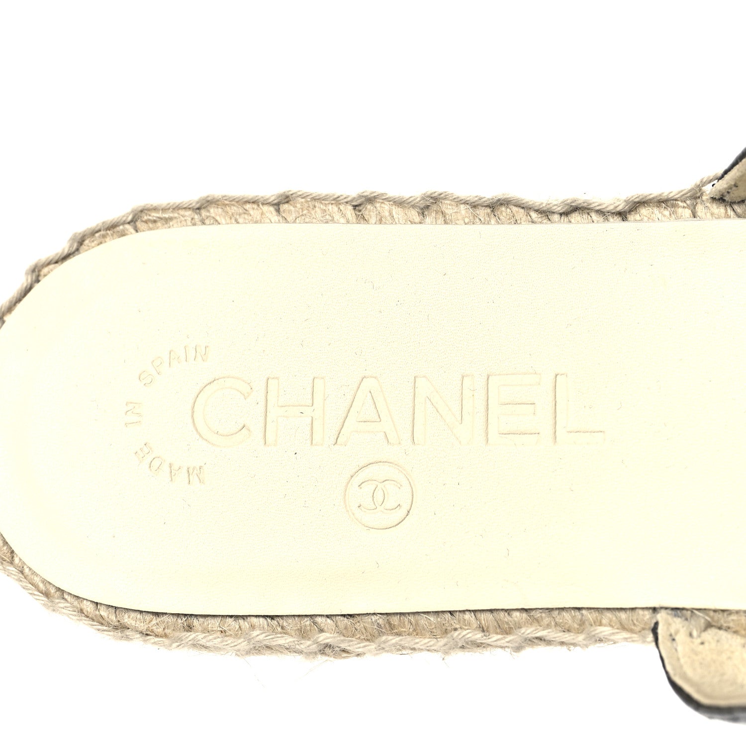 Chanel Iridescent Goatskin Patent CC Espadrille Mules 39 Black 10 of 11