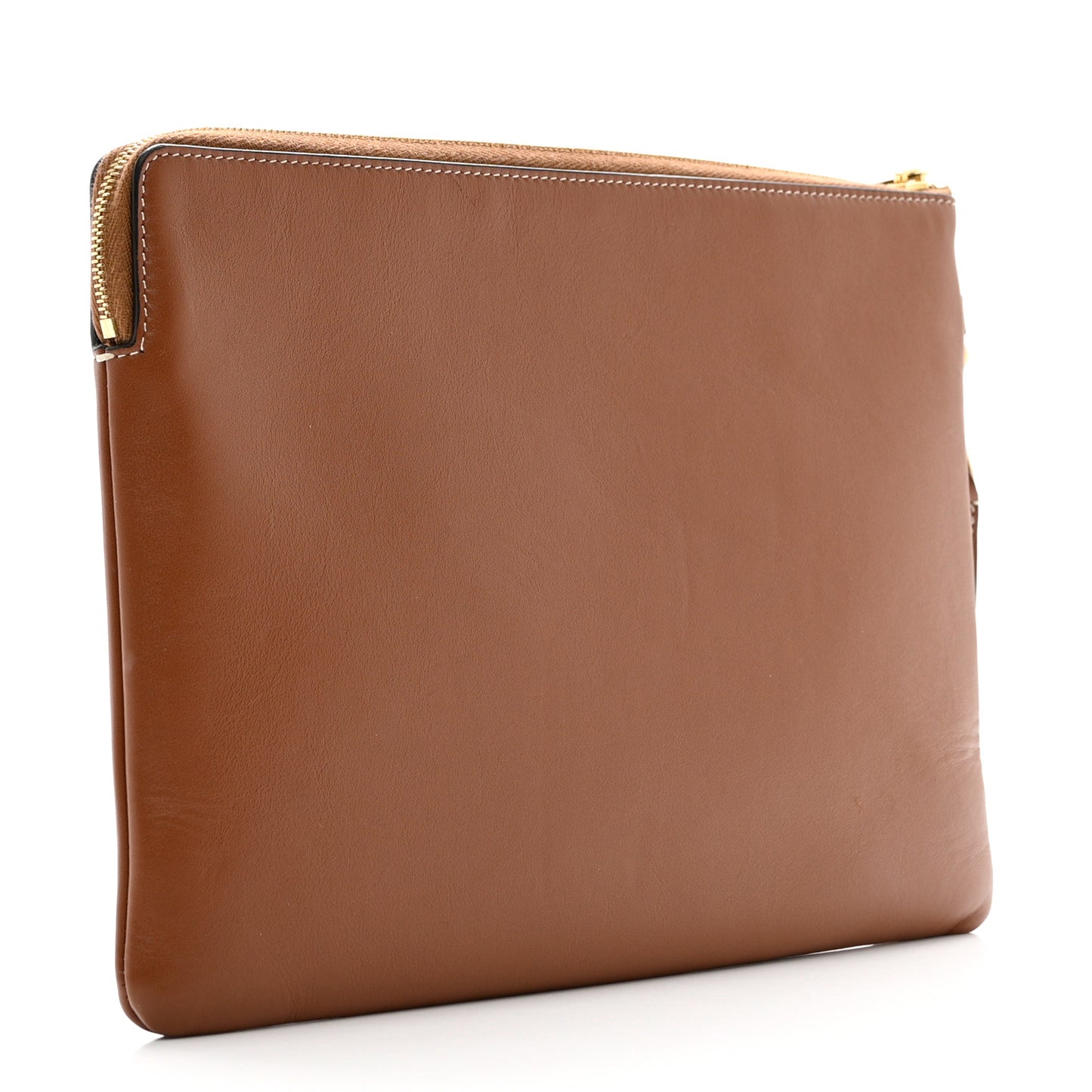 Smooth Calfskin Cuir Triomphe Pouch Tan