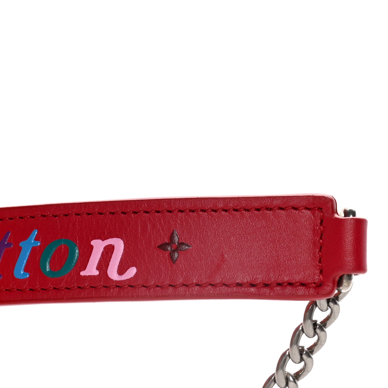 Louis Vuitton Calfskin New Wave Chain Pochette Scarlet 12 of 16