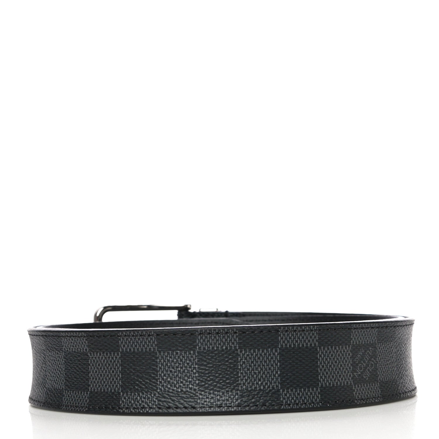 Louis Vuitton Damier Graphite Calfskin Belt 100 40 Black 3 of 9