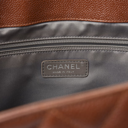 Chanel Caviar Quilted XL Grand Shopping Tote GST Brown 7 of 9