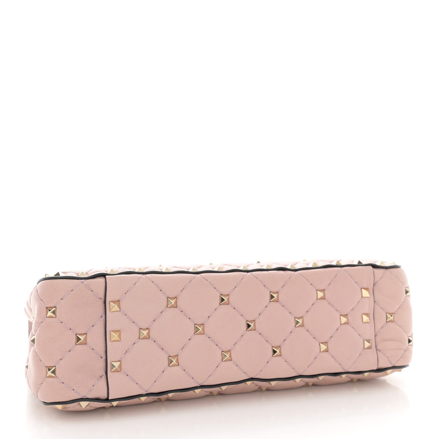 Valentino Garavani Lambskin Medium Rockstud Spike Shoulder Bag Poudre 4 of 15