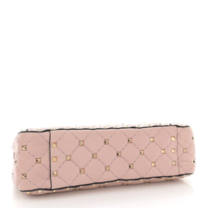 Valentino Garavani Lambskin Medium Rockstud Spike Shoulder Bag Poudre 4 of 15