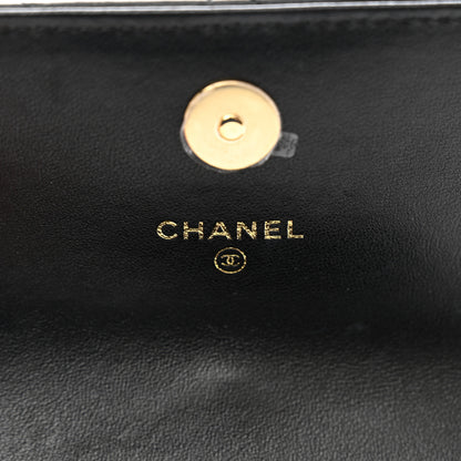 Chanel Lambskin Quilted CC Hook Card Holder Black 6 of 8