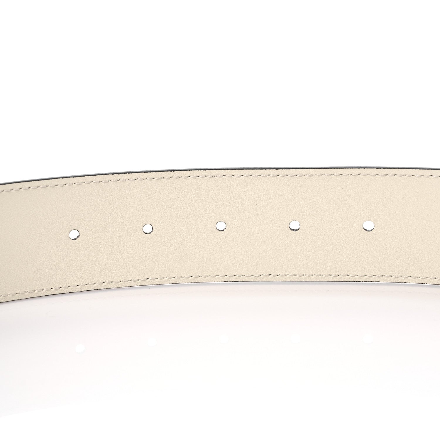 Gucci Calfskin Double G 40mm Belt 80 32 Mystic White 4 of 5