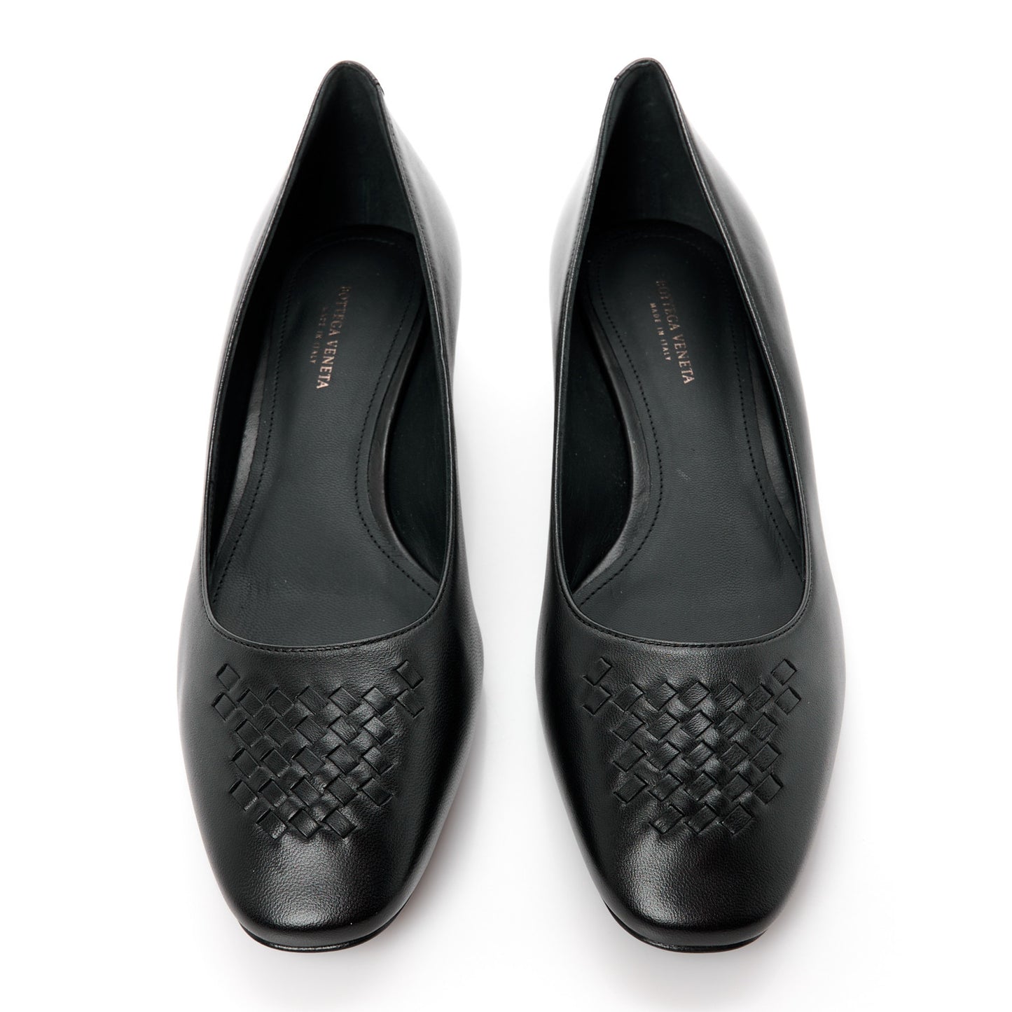 Nappa Intrecciato Pumps 37 Black