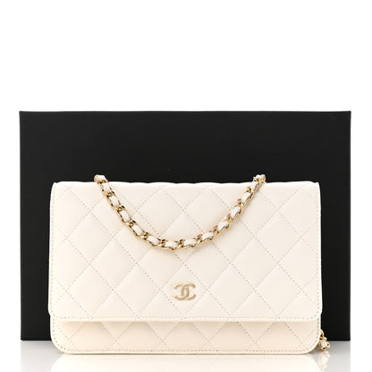 Chanel Caviar Quilted Wallet On Chain WOC White 12 of 12