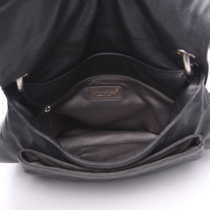 Chanel Glazed Caviar Coco Rider Flap Hobo Dark Grey 4 of 11