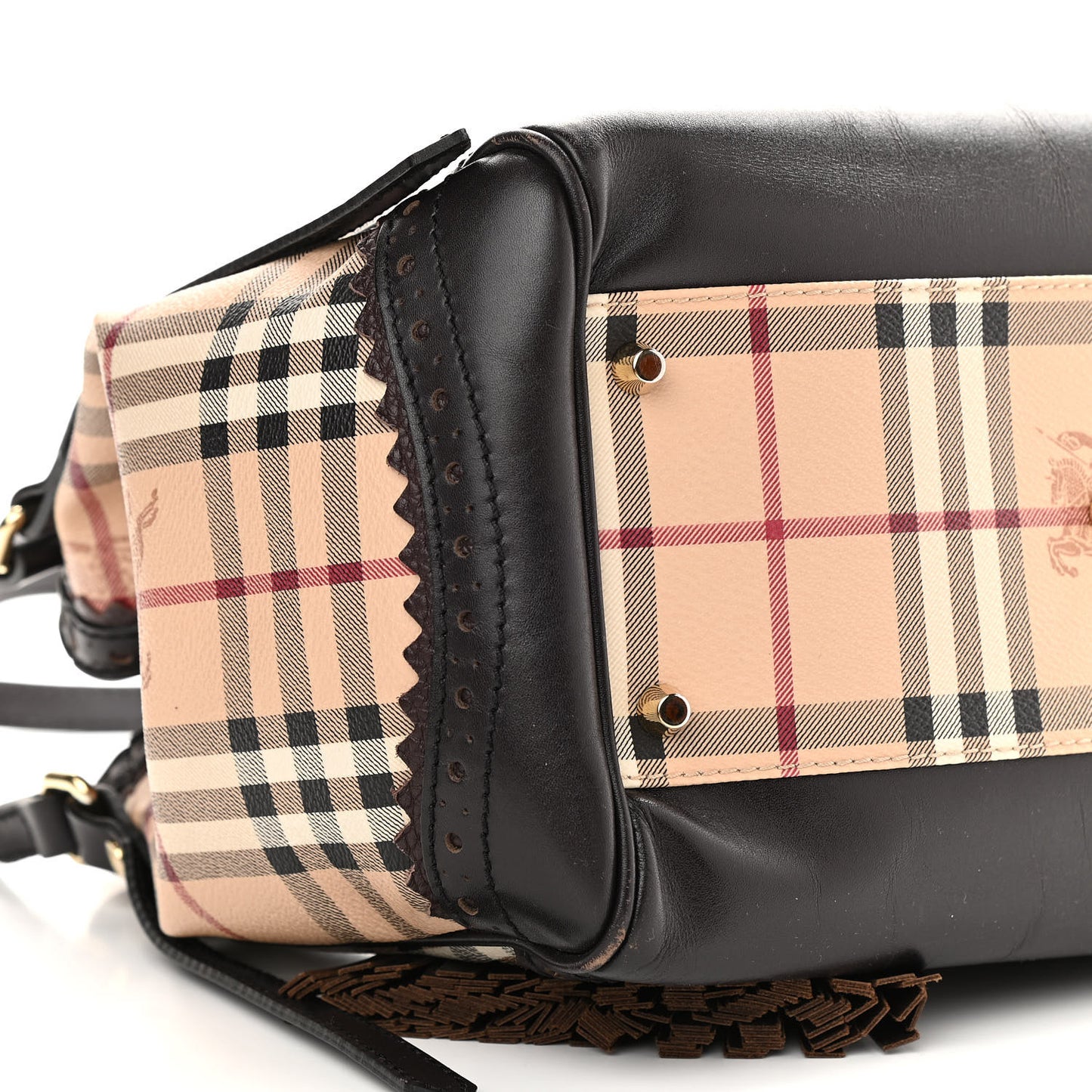 Haymarket Check Medium Brogue Tassel Tote