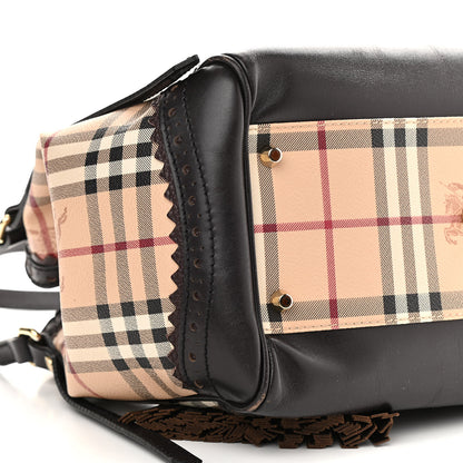 Burberry Haymarket Check Medium Brogue Tassel Tote 10 of 19