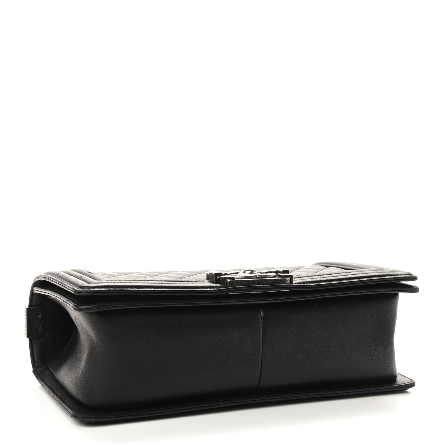 Lambskin Quilted Medium Boy Flap Black