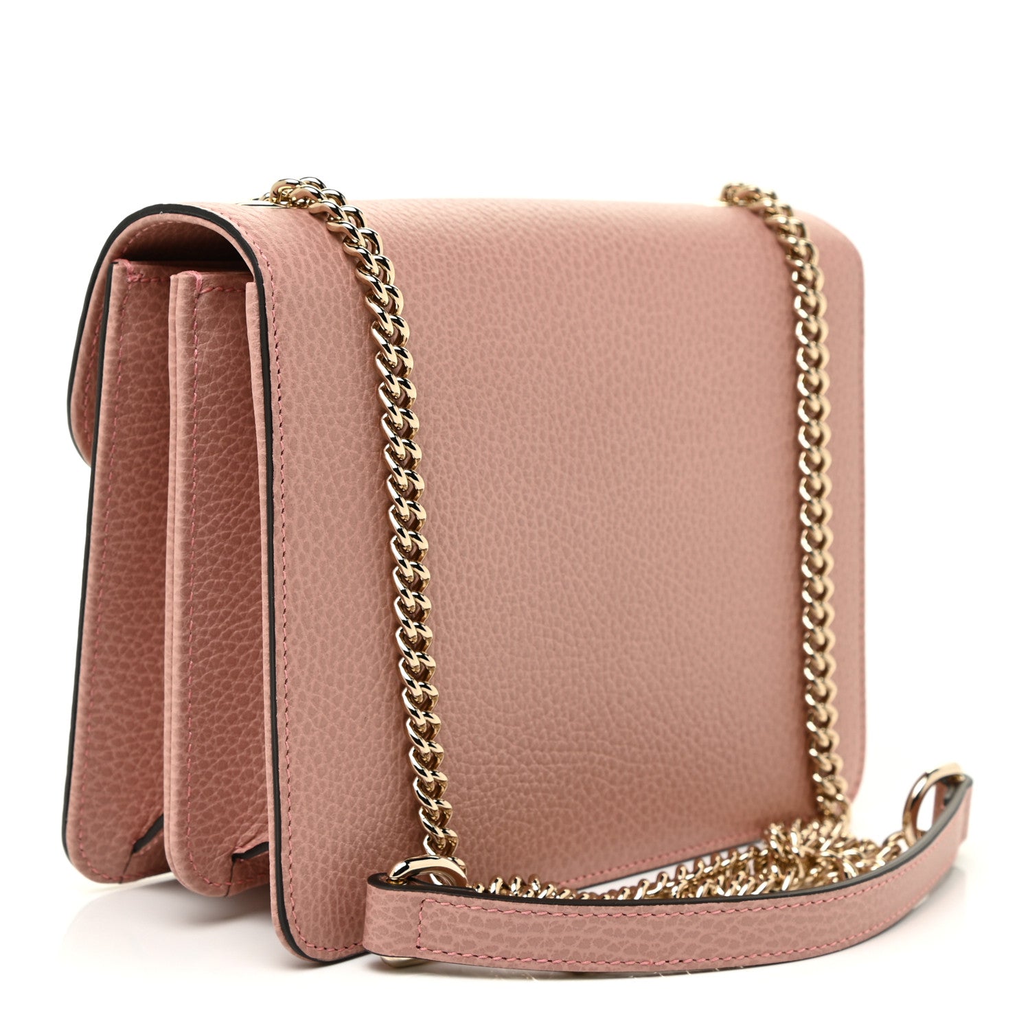 Gucci Dollar Calfskin Small Interlocking G Shoulder Bag Soft Pink 3 of 10