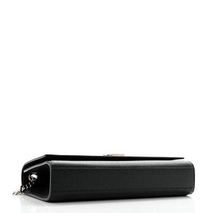 Saint Laurent Grain De Poudre Medium Classic Monogram Kate Satchel Black 4 of 12